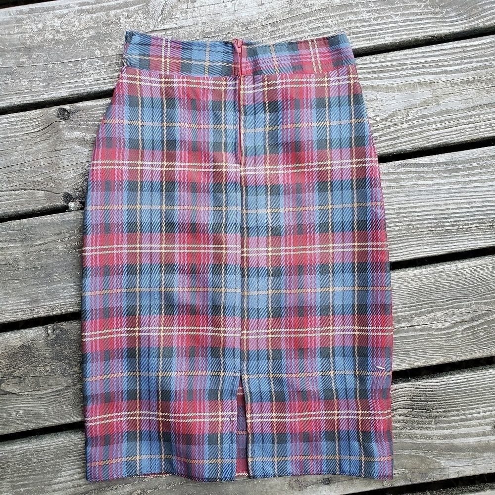 Homemade Plaid Pencil Skirt 24w - Picture 4 of 4